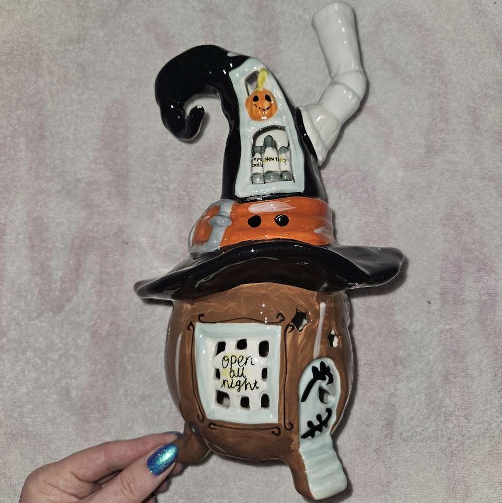 Blue Sky Halloween Witch Hat Decor - Black, Orange, White